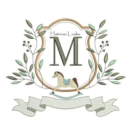 Matriz de Bordado Alfabeto Cavalinho Letra M