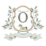 Matriz de Bordado Alfabeto Cavalinho Letra O