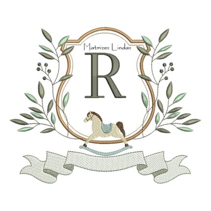 Matriz de Bordado Alfabeto Cavalinho Letra R