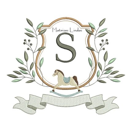 Matriz de Bordado Alfabeto Cavalinho Letra S