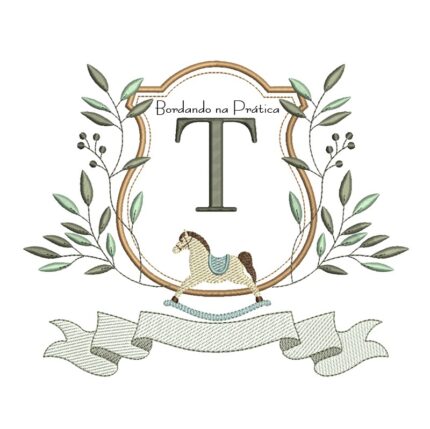 Matriz de Bordado - Alfabeto Cavalinho Letra T