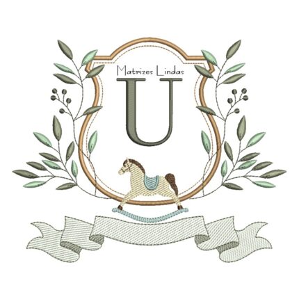 Matriz de Bordado Alfabeto Cavalinho Letra U