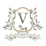 Matriz de Bordado Alfabeto Cavalinho Letra V