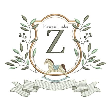 Matriz de Bordado Alfabeto Cavalinho Letra Z