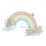 Matriz de Bordado Arco-Íris Floral 4