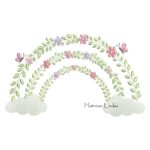 Matriz de Bordado Arco-Íris Floral 5