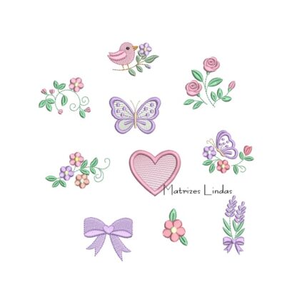 Matriz de Bordado Coleção Mini Matrizes Menina
