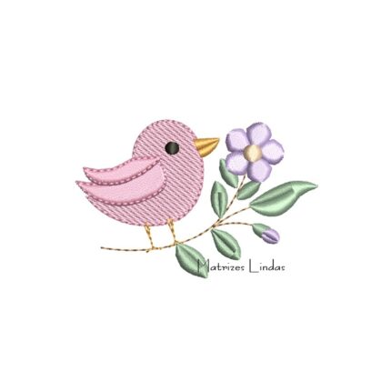 Matriz de Bordado - Mini Passarinho no Galho