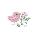Matriz de Bordado Mini Passarinho no Galho