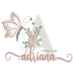 Matriz de Bordado - Nome Adriana Sobreposto