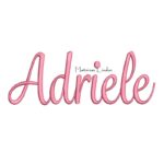 Matriz de Bordado - Nome Adriele Letra Cursiva