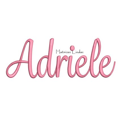 Matriz de Bordado - Nome Adriele Letra Cursiva