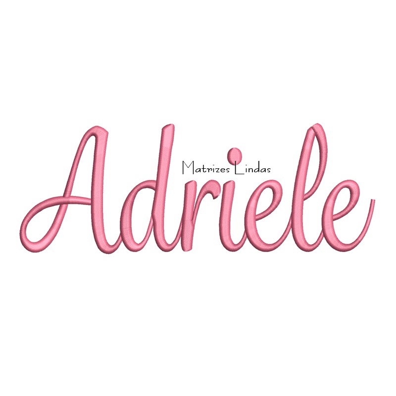 Matriz de Bordado - Nome Adriele Letra Cursiva