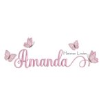 Matriz de Bordado - Nome Amanda com Borboletas