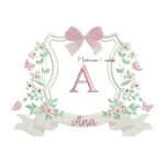 Matriz de Bordado - Nome Ana Brasão Flores