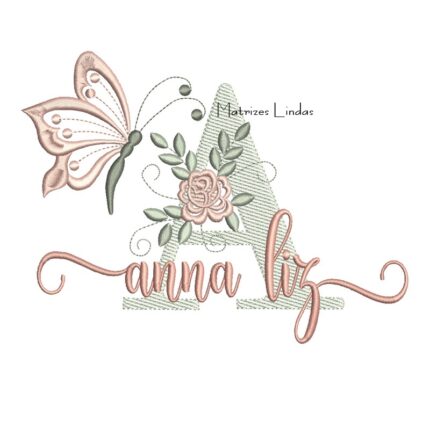 Matriz de Bordado - Nome Anna Liz Sobreposto