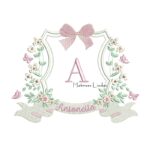 Matriz de Bordado - Nome Antonella Brasão Flores