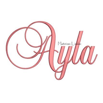 Matriz de Bordado - Nome Ayla Letra Cursiva