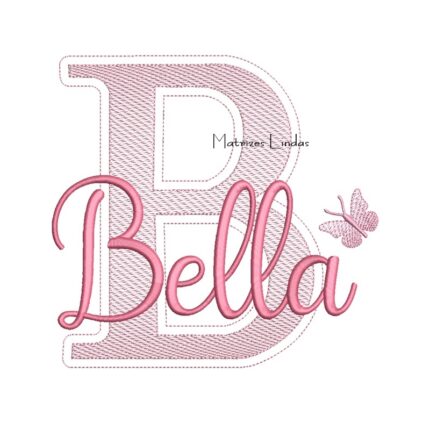 Matriz de Bordado - Nome Bella Sobreposto