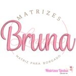 Matriz de Bordado - Nome Bruna Letra Cursiva