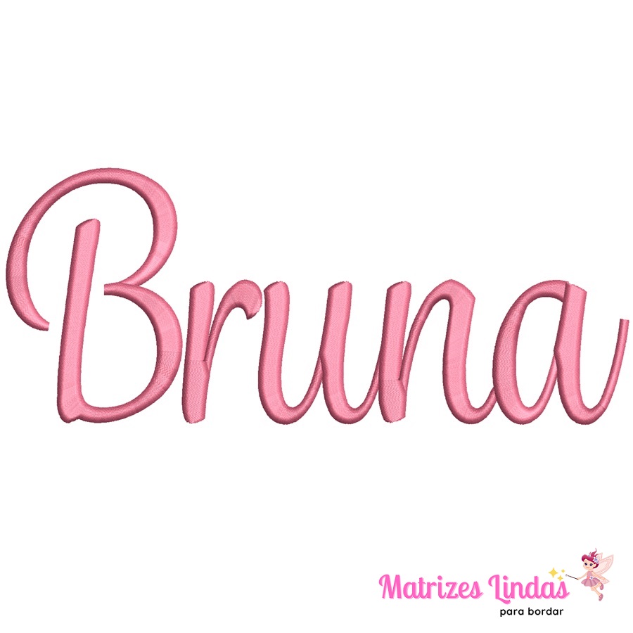 Matriz de Bordado - Nome Bruna Letra Cursiva Matriz de Bordado - Nome Bruna Letra Cursiva