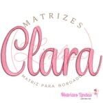 Matriz de Bordado - Nome Clara Letra Cirsiva