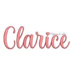Matriz de Bordado - Nome Clarice Letra Cursiva