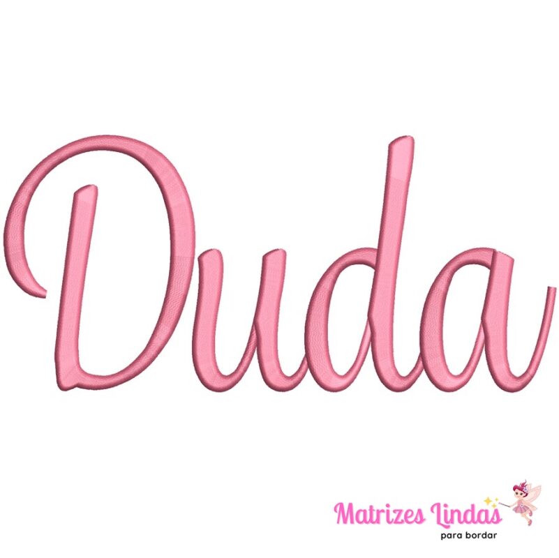 Matriz de Bordado - Nome Duda Letra Cursiva