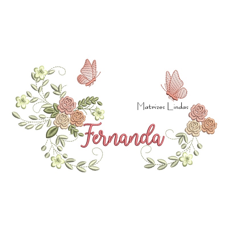 Matriz de Bordado - Nome Fernanda Raminho