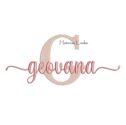 Matriz de Bordado - Nome Geovanna Sobreposto