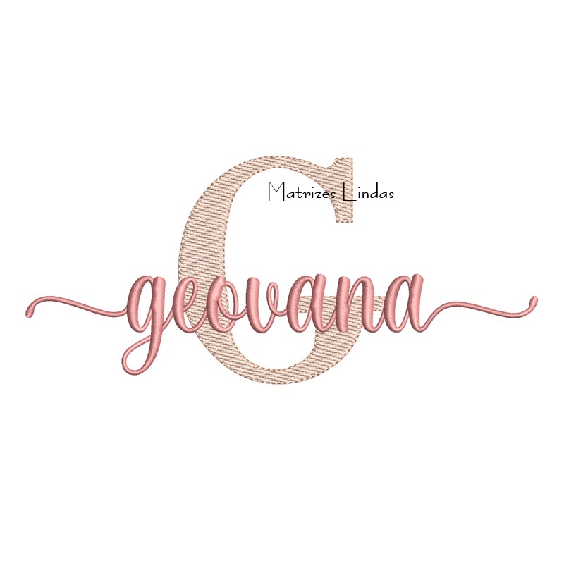 Matriz de Bordado - Nome Geovanna Sobreposto