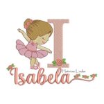 Matriz de Bordado - Nome Isabela com Bailarina