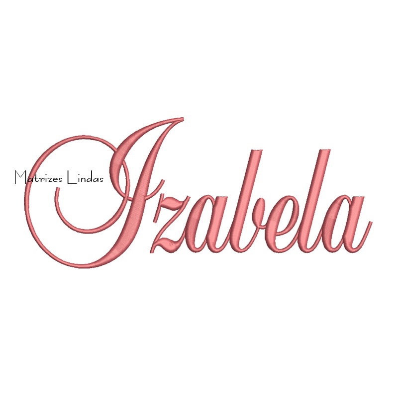 Matriz de Bordado - Nome Izabela Letra Cursiva