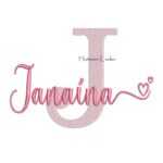 Matriz de Bordado - Nome Janaína Sobreposto