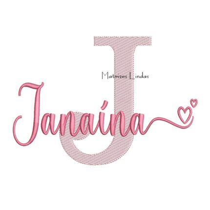 Matriz de Bordado - Nome Janaína Sobreposto