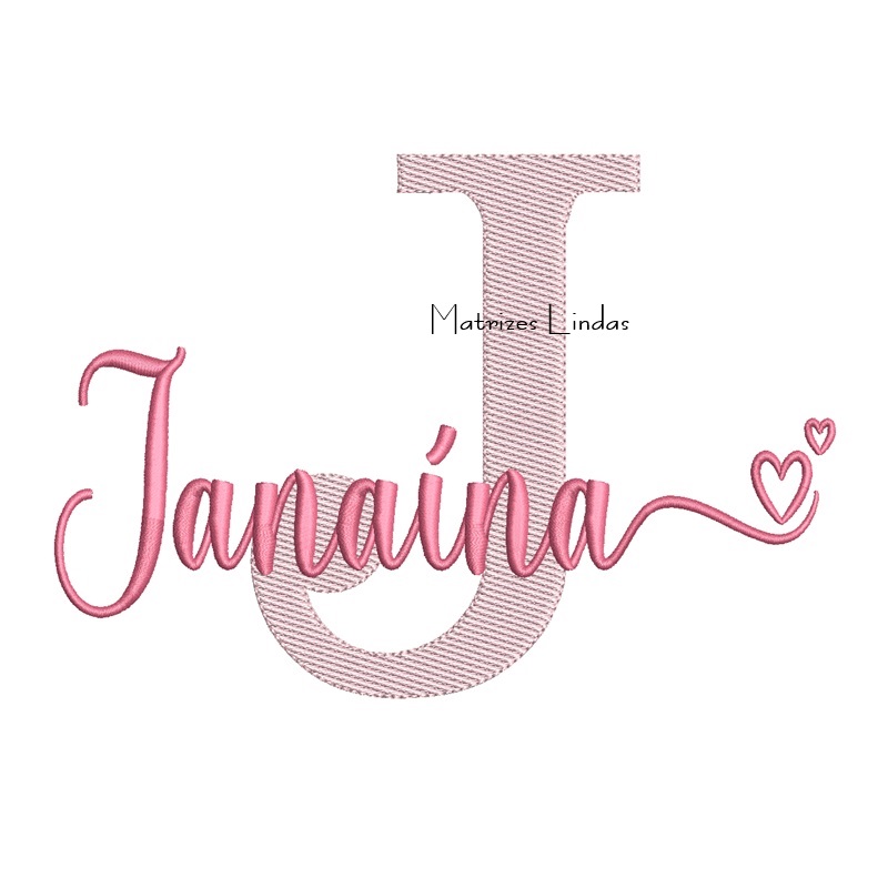 Matriz de Bordado - Nome Janaína Sobreposto Matriz de Bordado - Nome Janaína Sobreposto