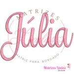 Matriz de Bordado - Nome Júlia Letra Cursiva