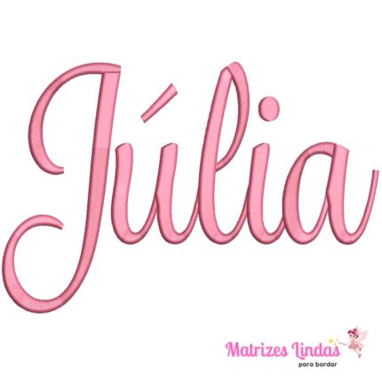 Matriz de Bordado - Nome Júlia Letra Cursiva