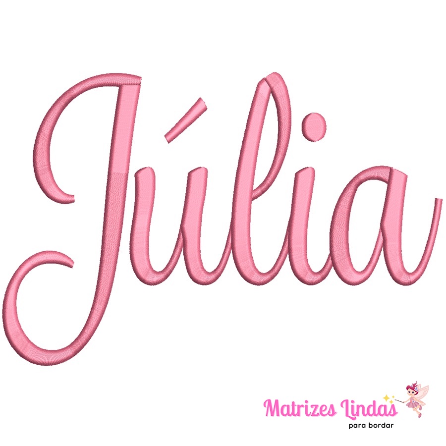 Matriz de Bordado - Nome Júlia Letra Cursiva Matriz de Bordado - Nome Júlia Letra Cursiva