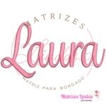 Matriz de Bordado - Nome Laura Letra Cursiva