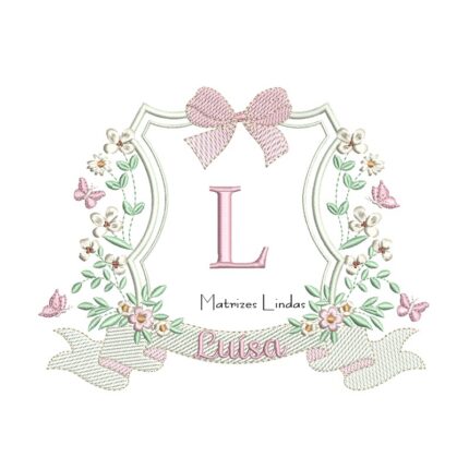Matriz de Bordado - Nome Luísa Brasão Flores
