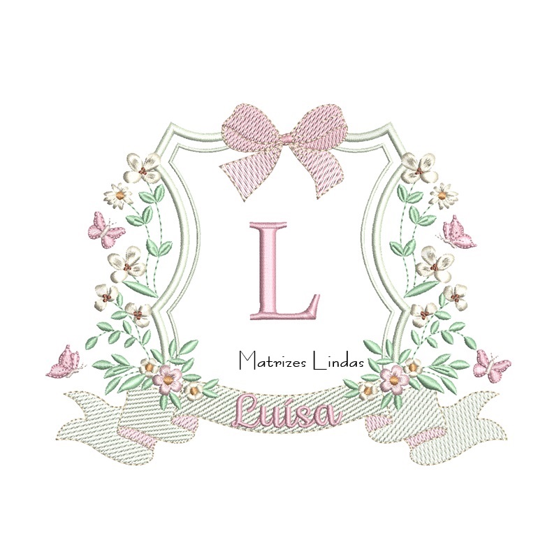 Matriz de Bordado - Nome Luísa Brasão Flores