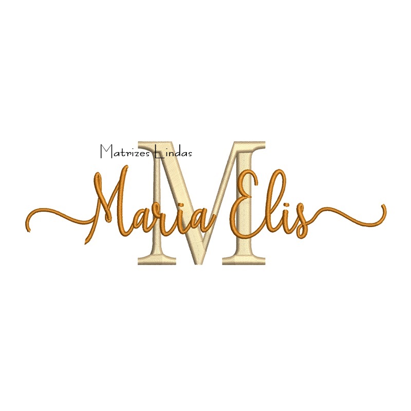 Matriz de Bordado - Nome Maria Elis Sobreposto
