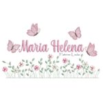 Matriz de Bordado - Nome Maria Helena Jardim Flores