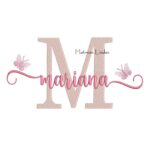 Matriz de Bordado - Nome Mariana com Borboletas