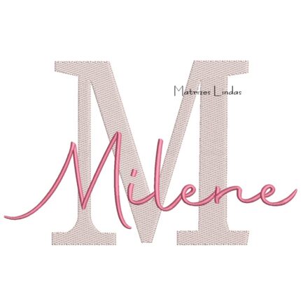 Matriz de Bordado - Nome Milene Sobreposto