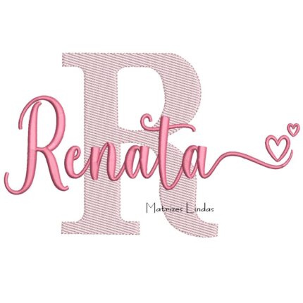 Matriz de Bordado - Nome Renata Sobreposto