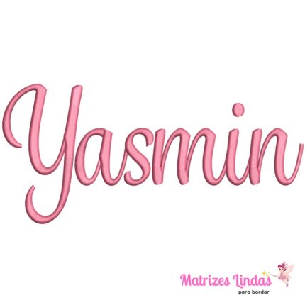 Matriz de Bordado - Nome Yasmin Letra Cursiva