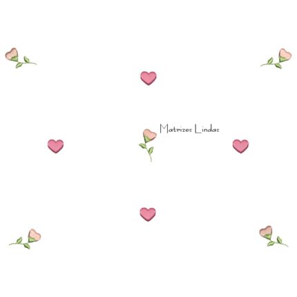 Matriz de Bordado - Poá Flor e Coração