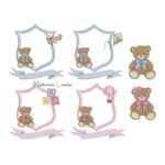 Matriz de Bordado Coleção Brasão Ursinhos Brinquedos